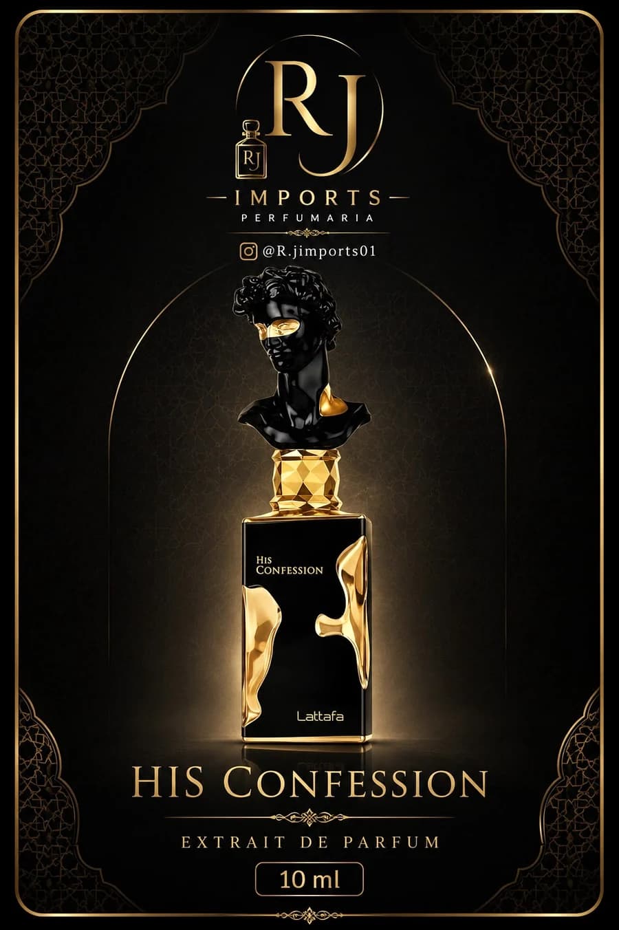 Campanha RJ Imports do perfume His Confession